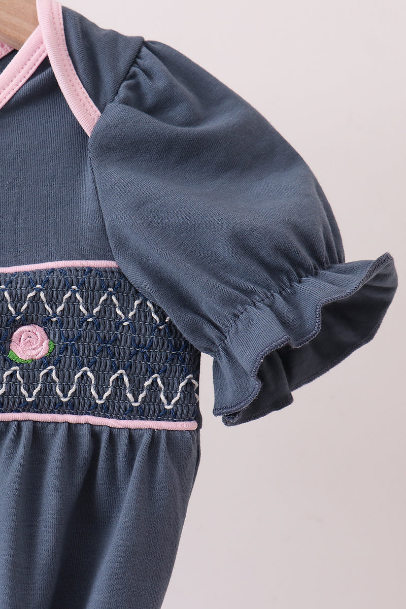 Garden Rose Smocked Gown