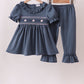 Garden Rose Smocked Ruffle Pants Set