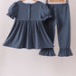Garden Rose Smocked Ruffle Pants Set