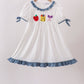 Blue Apple Crayon French Knot Ruffle Dress
