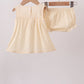 Oatmeal character french knot bloomer set