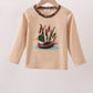 Camouflage duck applique top