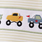 Monster truck embroidery stripe shorts set