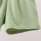 Monster truck embroidery stripe shorts set