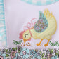 Mint Chicken Applique Ruffle Bubble
