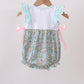 Mint Chicken Applique Ruffle Bubble