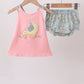 Pink Chicken Applique Bloomer Set