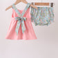 Pink Chicken Applique Bloomer Set