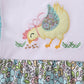 Mint Chicken Applique Ruffle Dress