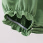 Green Sunflower Applique Ruffle Bubble