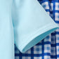 Blue character embroidery pants set