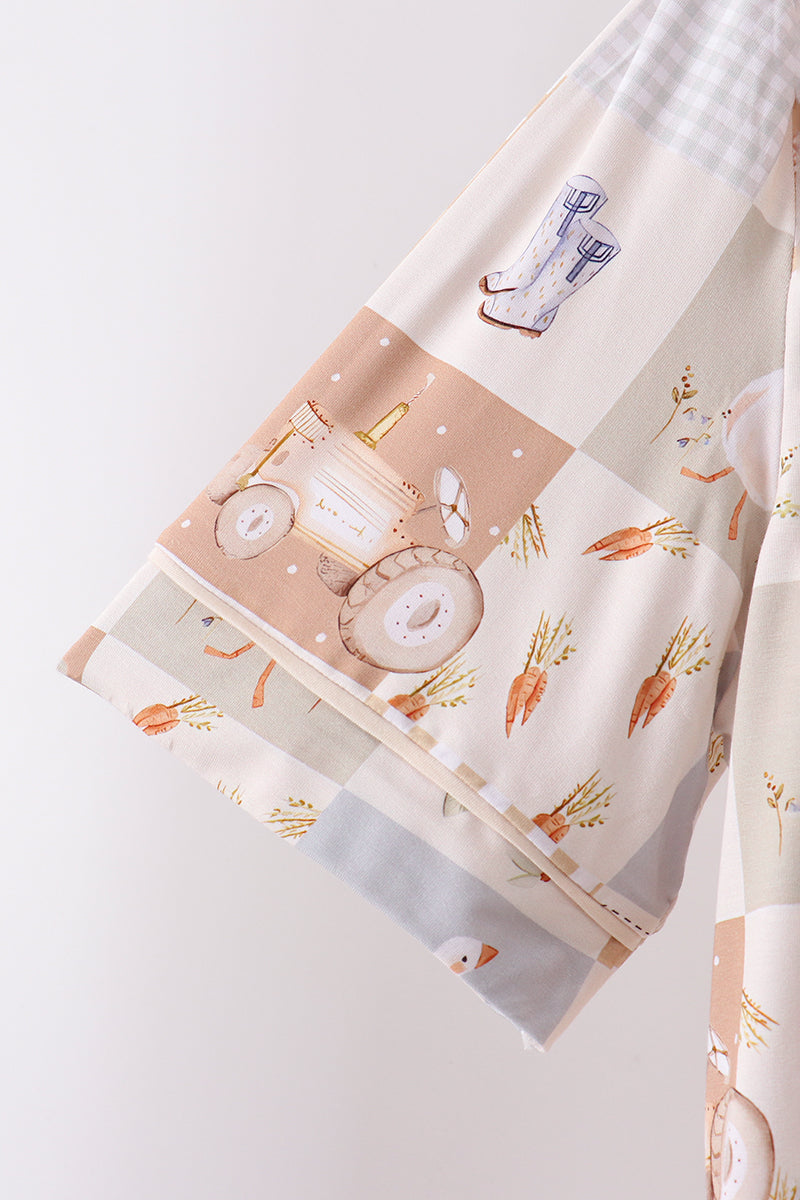 Khaki Goose Bamboo Mom Pajama Set