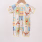 Yellow winnie the pooh bamboo romper
