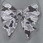Grey Camouflage Bow Embroidery Ruffle Skorts Set