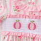 Pink Pumpkin Embroidery Ruffle Bloomer Set