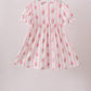 Pink Pumpkin Embroidery Ruffle Dress