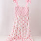 Pink Pumpkin Floral Smocked Mom Dress