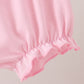 Pink Floral Embroidery Bloomer Set