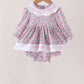 Pink Floral Embroidery Bubble