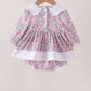 Pink Floral Embroidery Bubble