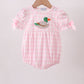 Pink Mallard Applique Gingham Bubble
