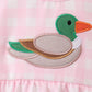 Pink Mallard Applique Gingham Bubble