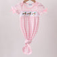 Pink Mallard Embroidery Gown