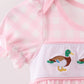 Pink Mallard Embroidery Gown