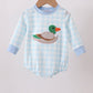 Blue Mallard Applique Gingham Bubble