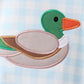 Blue Mallard Applique Gingham Bubble