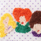 Purple Hocus pocus french knot ruffle bloomer set