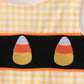 Mustard Candy Embroidery Gingham Jon Jon
