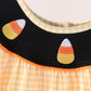Mustard Candy Embroidery Gingham Dress