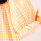 Mustard Candy Embroidery Gingham Dress