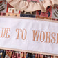 Brown Made to Worship Embroidery Bloomer Set