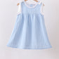 Blue Jacquard Lace Dress