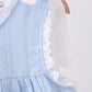 Blue Jacquard Lace Dress