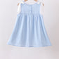 Blue Jacquard Lace Dress