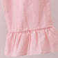 Pink Lace Ruffle Pants Set