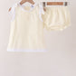 Beige Jacquard Bloomer Set