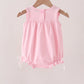 Pink Pumpkin Bow Embroidery Ruffle Bubble