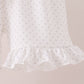 Pink Pumpkin Bow Embroidery Ruffle Shorts Set