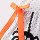 Black Spider Embroidery Ruffle Bubble
