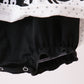 Black Spider Embroidery Ruffle Bubble
