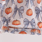 Blue Pumpkin Bow Smocked Ruffle Bubble