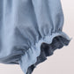 Blue Pumpkin Bow Smocked Bloomer Set