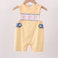 Mustard Pumpkin Embroidery Gingham Jon Jon