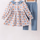 Blue Pumpkin Smocked Pants Set