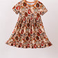 Orange princess bamboo ruffle dress