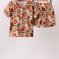 Orange princess bamboo pajama set